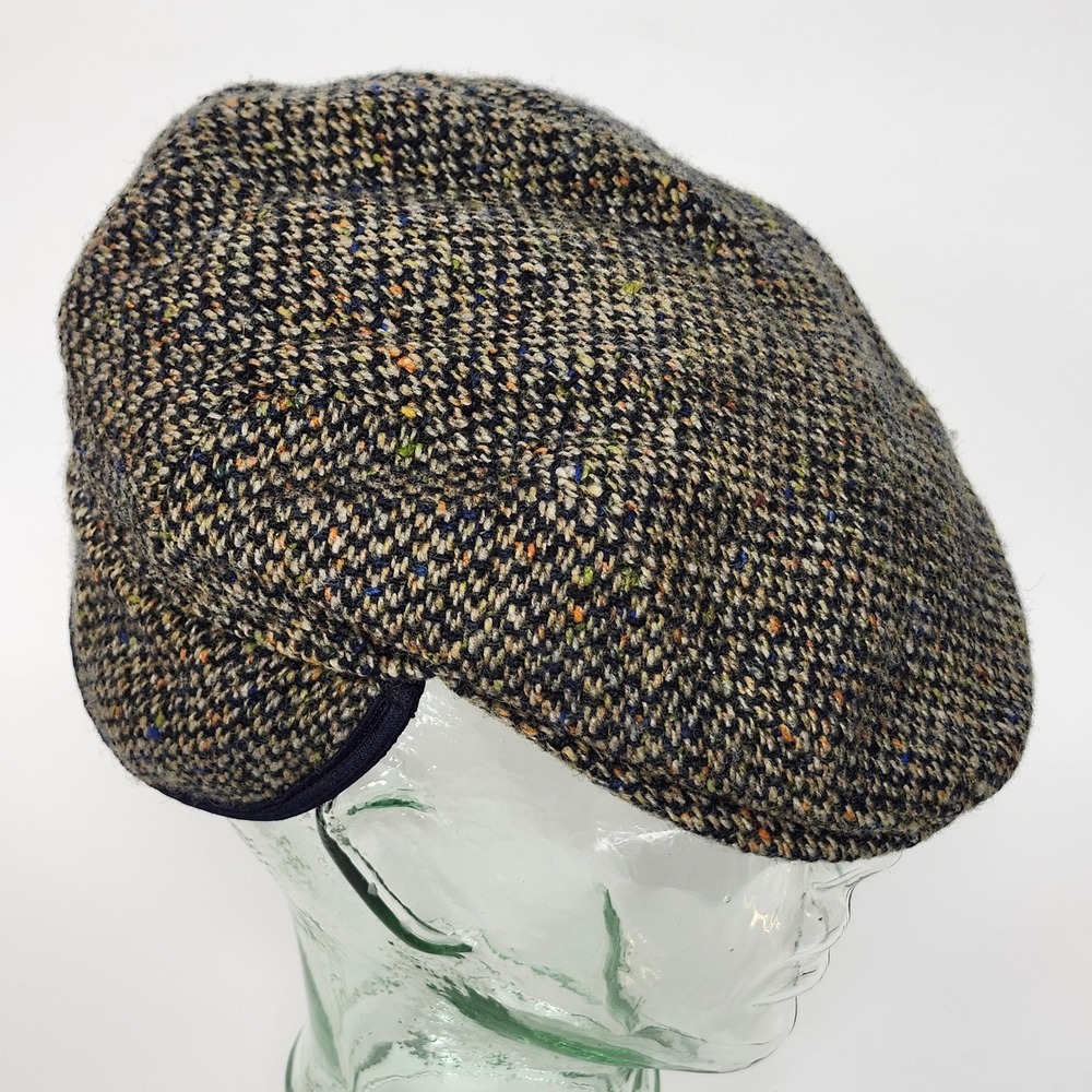 Allen Edmonds Magee 100% Lambswool Tweed Ivy Hat Ear Flaps Peaky Blinders 57